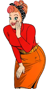 Slots Capital mascot leaning in with a playful, surprised expression