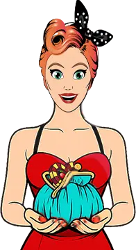 Slots Capital mascot presenting a bag of coins representing bonuses and rewards