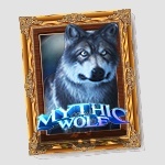 Mytic Wolf Slot Game Icon in a golden frame