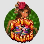 Popping Piñatas Slot Game icon with green pop art background