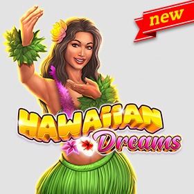 Hawaiian Dreams slot at Slots capital, new game, Hula dancer with game logo infront