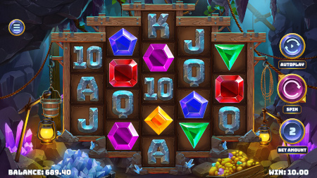 Wild Diamond Miner slot screenshot